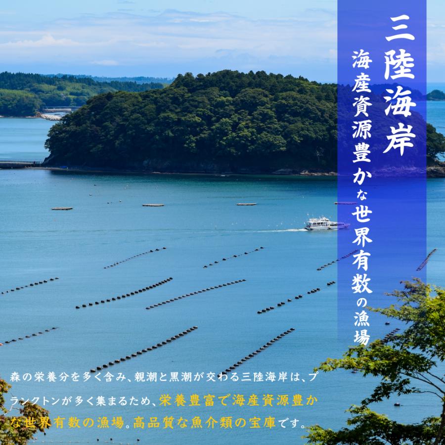 三陸海岸 海産資源豊な世界有数うの漁場 森の栄養分を多く含み、親潮と黒潮が交わる三陸海岸はプランクトンが多く集まるため、栄養豊富で海産資源豊かな世界有数の漁場。高品質な魚介類の宝庫です。
