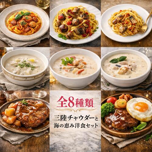 三陸チャウダーと海の恵み洋食セット - ホテル観洋セレクトショップ